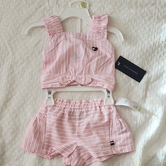 Tommy Hilfiger Other - Tommy Hilfiger Pink Striped Two-Piece Outfit